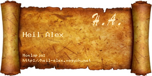Heil Alex névjegykártya